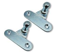 INSUPPA Flat Gas Spring Strut Fixings Fittings With 10Mm Ball Pin Boot Multi Fits -2Pcs