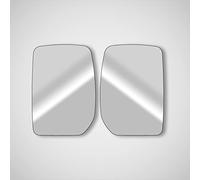 INSUPPA Upper Wing Mirror Glass Set Fits Ford Transit Mk6 Mk7 (2000-2014) Left + Right
