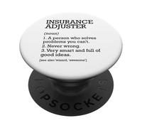 Insurance Adjuster Job Definition Personalized Funny PopSockets Adhesive PopGrip