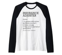Insurance Adjuster Job Definition Personalized Funny Raglan Baseball Tee