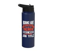 Insurance Agent Freakin Miracle Worker Insurance Agent Stainless Steel Insulated Water Bottle