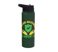 Insurance Agent Future Agent Funny Insurance Broker Stainless Steel Insulated Water Bottle