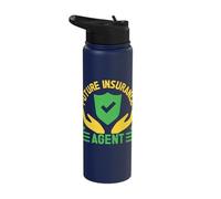 Insurance Agent Future Agent Funny Insurance Broker Stainless Steel Insulated Water Bottle