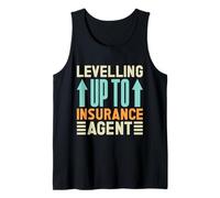 Insurance Agent Levelling Up to Funny Insurance Broker Tank Top