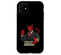 Insurance Devil | Protest Humor Satan Evil Corporate Greed Case for iPhone 11