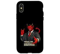 Insurance Devil | Protest Humor Satan Evil Corporate Greed Case for iPhone X/XS