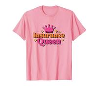 Insurance Queen, Brokers Seller and Insurance Agent T-Shirt, Men, Pink, Large
