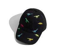 iNszkoos 2-6 Years Children's Dinosaur Baseball Cap Summer Sun Hat for Kids, Unisex Cotton Embroidered UV Protection Hat Golf Baseball Sports Cap Beanie Hat for Boy Girl Baby Infant Toddler Black