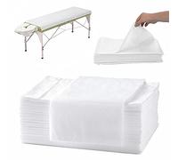 iNszkoos Disposable Spa Bed Sheets 60PCS Non Woven Fabric Bed Cover Bed Pad Breathable Massage Table Cloth for Beauty Salon SPA Club Hotels Massage Tattoo Lash, 27.5" x 67"/70cmx170cm White