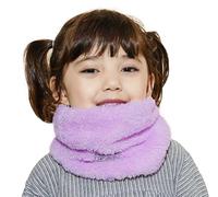 iNszkoos Double-Layer Plush Kids Neck Warmer 2-12 Years Girls Boys Winter Soft Fleece Neck Gaiter Child Furry Snood Scarf Neckerchief Cold Weather Accessory