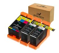 Intactech Replacement for Dell V515w, V715w, V313w, Series 21, Series 22, Series 23, Series 24 Ink Cartridges 3 Pack (2 Black/1 Color) Work for Dell V313, V313w, V515w, V715w, P513w, P713w Printer