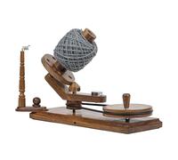 INTAJ Rosewood Yarn Winder - Large Capacity 16 oz Wooden Winder for Knitting & Crocheting - Handcrafted Heavy Duty Natural Rosewood Ball Winder - Table Top Wood Yarn Swift and Ball Winder