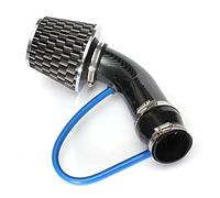 Intake Hose Pipe Air Intake Aluminum Pipe Kit 76MM 3 '' Universal Modification Mushroom Head Filter Air Filter Automotive Modification(Set-carbon)