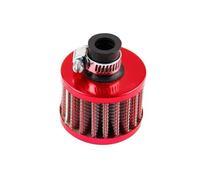 Intake Kit 1pcs Universal Car Air Filter 12mm Cold Intake High Flow Crankcase Vent Cover Breather Filters Intake Hose Pipe Fits(Red)