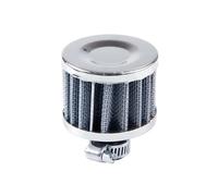 Intake Kit 1pcs Universal Car Air Filter 12mm Cold Intake High Flow Crankcase Vent Cover Breather Filters Intake Hose Pipe Fits(Silver)