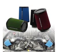 Intake Kit Car Air Filter Cold Intake Universal Filters For Sport Racing Engine Inlet 76MM 89MM 101MM(76mm-Blue)