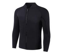 INTBOSS Wetsuit Top Men, 2mm Mens Wetsuit Top 3mm Long Sleeve Wetsuit Jacket Mens Zip Front Warm Wets Suit Jackets Stretch Mens Wetsuit Top
