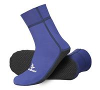 Intbost Wetsuit Socks, 3mm Neoprene Sock Ultra Stretch Diving Socks, Thermal Anti-slip Water Socks Fin Socks for Men Women Blue Medium Size