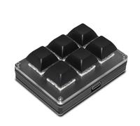 INTCHE 1Set 6-Key Wireless Customizable Keyboard Customization Hot-Swappable Keys Black