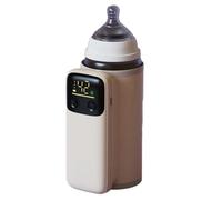 INTCHE 1Set Bottle Heating Jacket 6Levels Adjustment Temperature Display Bottle Heater Portable Baby Bottle Heater Night Light Lighting B