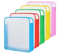 INTCHE 5 Pack Scrapbook Paper Storage Bags Multi Color Expanding Paper for 12 X 12 Sheets