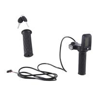 INTCHE Electric Bike Twist Throttle LCD Display with Speed and Mileage and Battery Power with Lock Key