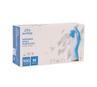Disposable Nitrile Gloves,Powder Free Gloves 100 Pcs Light Blue Medium Size