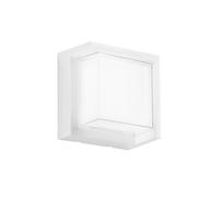 INTEC BLOCK LED outdoor wall lamp, white, width 16 cm, plastic, CCT