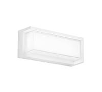 INTEC BLOCK LED outdoor wall lamp, white, width 32 cm, plastic, CCT