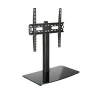 Intec Brackets Swivel TV Table Stand for Screens up to 55 Inch, VESA 400 x 400, Glass Base