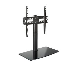 Intec Brackets Swivel TV Table Stand for Screens up to 55 Inch, VESA 400 x 400, Glass Base