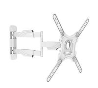 Intec brackets - White Long Reach (610mm Reach) Slim Fitting Strong Cantilever Tilt and Swivel TV Wall Mount Bracket Fits 26 - 50” Inch OLED/Plasma/LCD (Max 400x400 VESA)
