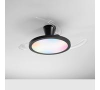 INTEC Condor LED ceiling fan, black, Ø 106 cm, CCT RGB, quiet