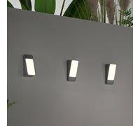 INTEC Coupe LED outdoor wall lamp, anthracite, height 20 cm, metal