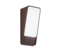 INTEC Coupe LED outdoor wall lamp, bronze-coloured, height 20 cm, metal