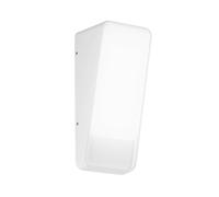 INTEC Coupe LED outdoor wall lamp, white, height 20 cm, metal