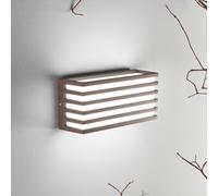 INTEC Dukrot LED outdoor wall lamp, bronze-coloured, width 22 cm, metal