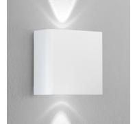 INTEC LED outdoor wall lamp SMALL, white, width 11 cm, plastic