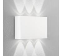 INTEC LED outdoor wall lamp SMALL, white, width 16 cm, plastic