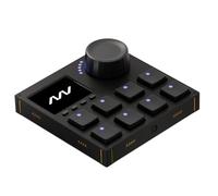 Intech Studio Grid VSN1 Left Screen Modular MIDI Controller - 320x240 LCD Screen, Jog Wheel & 8 Gateron Hall Effect Buttons - Programmable USB-C Macro Pad for Music Producing & VJ - Mac, PC & Linux