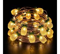 InteDesign 20 LED Pineapple String Lights 3M Summer Tropical String Lights Battery Operated Fairy Lights for Bedroom Birthday Decor, Indoor Summer, Garden, Patio, Hawaii Party Decor