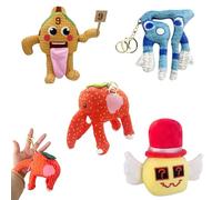 InteDesign 4PCS Steal a Brainrot Plush Cute Italian 67 Tralalero Shark Strawberry Elephant Stuffed Animals, Soft Emotional Support Plushie Toy for Decoration, Collection, And Fans Gift