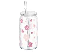 InteDesign 500ml Pink Bow Cups, Bow Plastic Straw Cups with Lids, Flower Girl Cup Smoothie Cup Pink Party Baby Shower, for Milk, Ice Water, Juice, Coffee, Soda,Cocktail,Cold or Hot Drinks (Style 3)