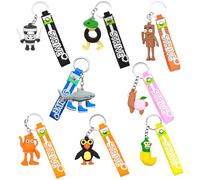InteDesign 8PCS Italian Brainrot Action Figures Keychain Set,Tralalero Tralala Italian Brainrot Toys,Tung Tung Tung Sahur Figures,2-3.3in Funny Collectible Charms Safe Gifts (Keychain)