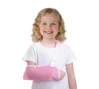 InteDesign Breathable Arm Sling for Kids, Breathable Mesh Adjustable Support Arm Sling for Children, Support Stabiliser for Arms, Wrist, Elbow, Shoulder Injuries (Pink, S)