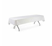 Intedge TCM4554 Tablecloth, 45"L x 54"W, Rectangular, Hemmed Edge, 65/35 Poly/Cotton, Made in USA, Blue, 1 Each