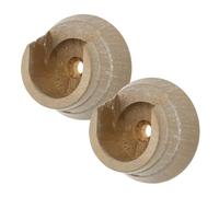 Integra Masterpiece 50mm Wooden Curtain Pole Recess Brackets, 1 Pair, Cream Gold