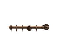 Integra Masterpiece Wooden Curtain Pole, 35mm Diameter Pole, Chantilly Finial, Ornate Bracket, Complete Pole Kit, Burnished Bronze, 360 cm