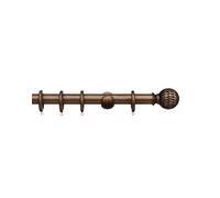 Integra Masterpiece Wooden Curtain Pole, 50mm Diameter Pole, Pheonix Finial, Standard Bracket, Complete Pole Kit, Burnished Bronze, 360 cm