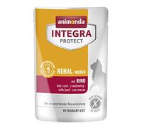INTEGRA PROTECT Wet Renal (Kidney) Cat Food with Beef (24 x 85 g), Veterinarian Recommended for Urinary Stones, Supplementary Food for Adult Cats Developed with Veterinarians by animonda